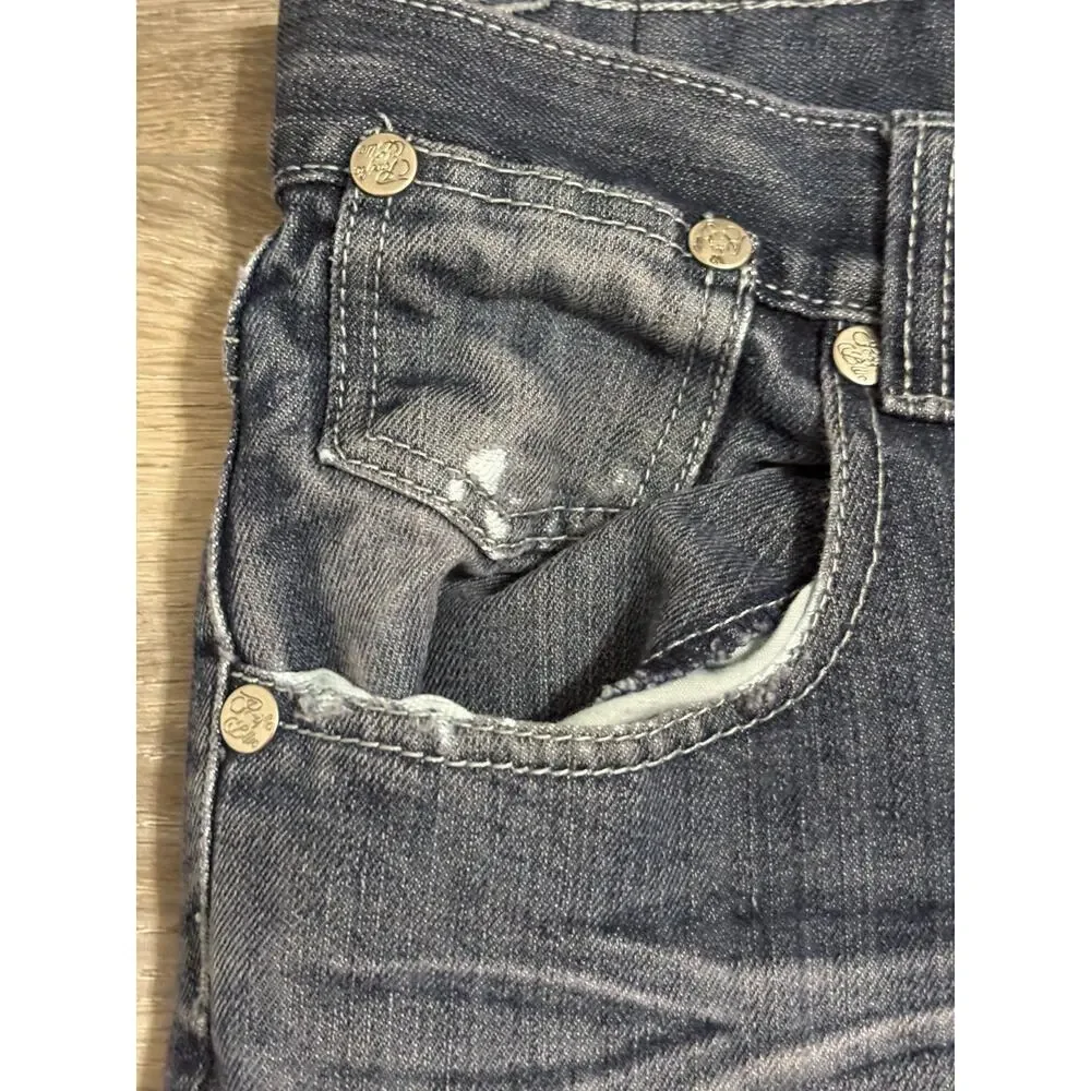 Pacific Blue Washed Baggy Jeans Y2K Streetwear Skater Retro - Men’s 36x30